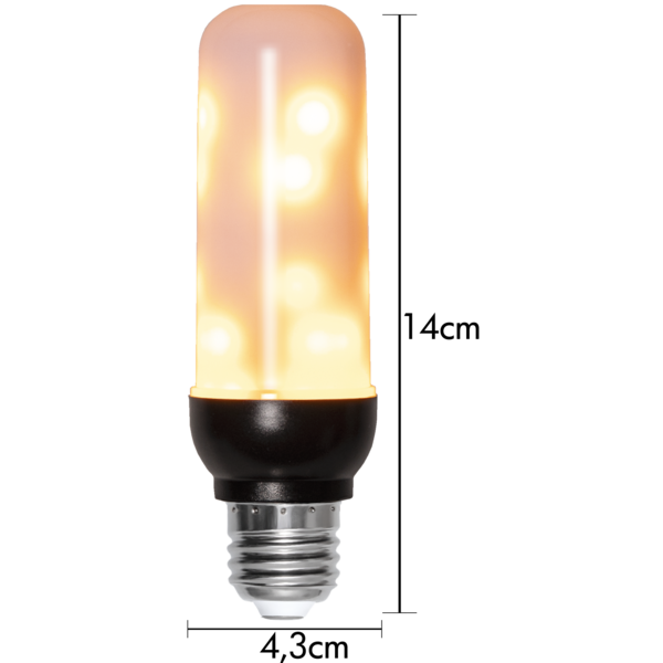 Star Trading - LED LAMP E27 T40 Flame - 3,94W - 1800K