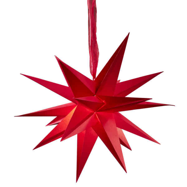 Pappersstjärna December Röd