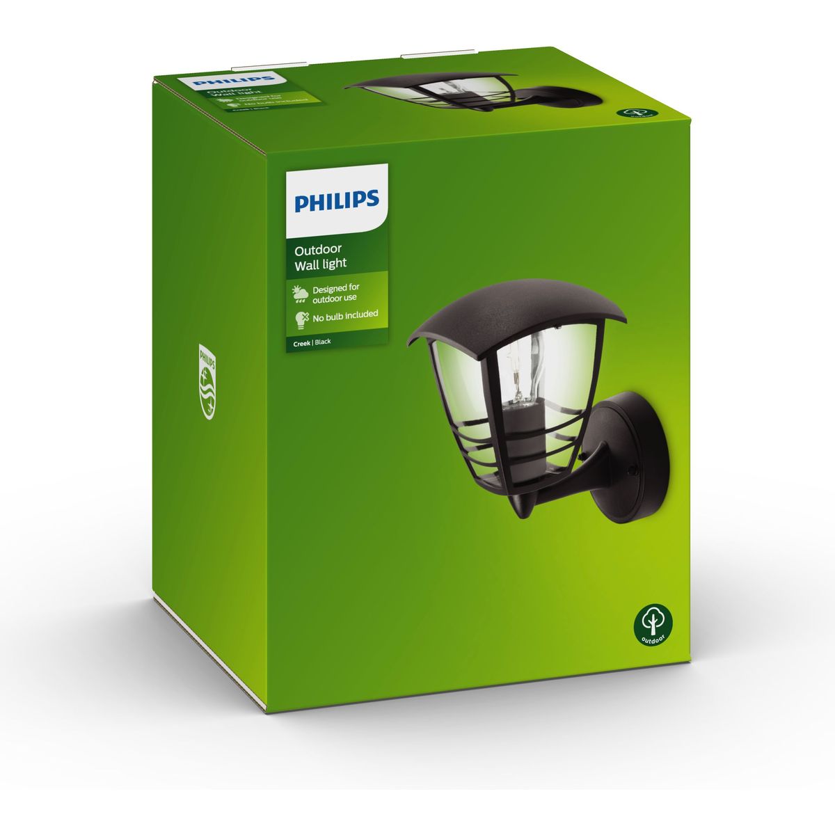 Philips - Creek væglanterne sort 1x60W 230V op