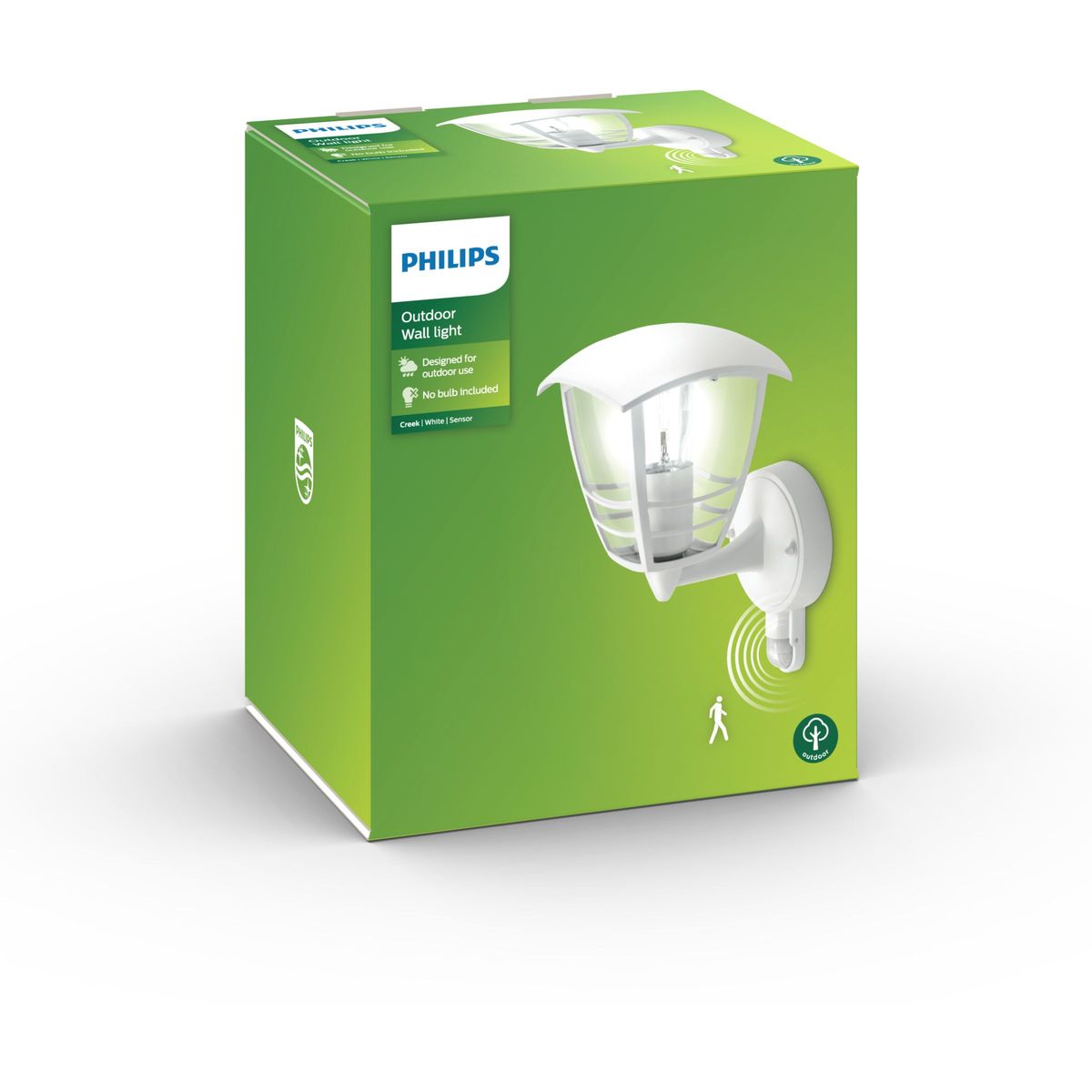 Philips - Creek IR wall lantern white 1x60W 230V