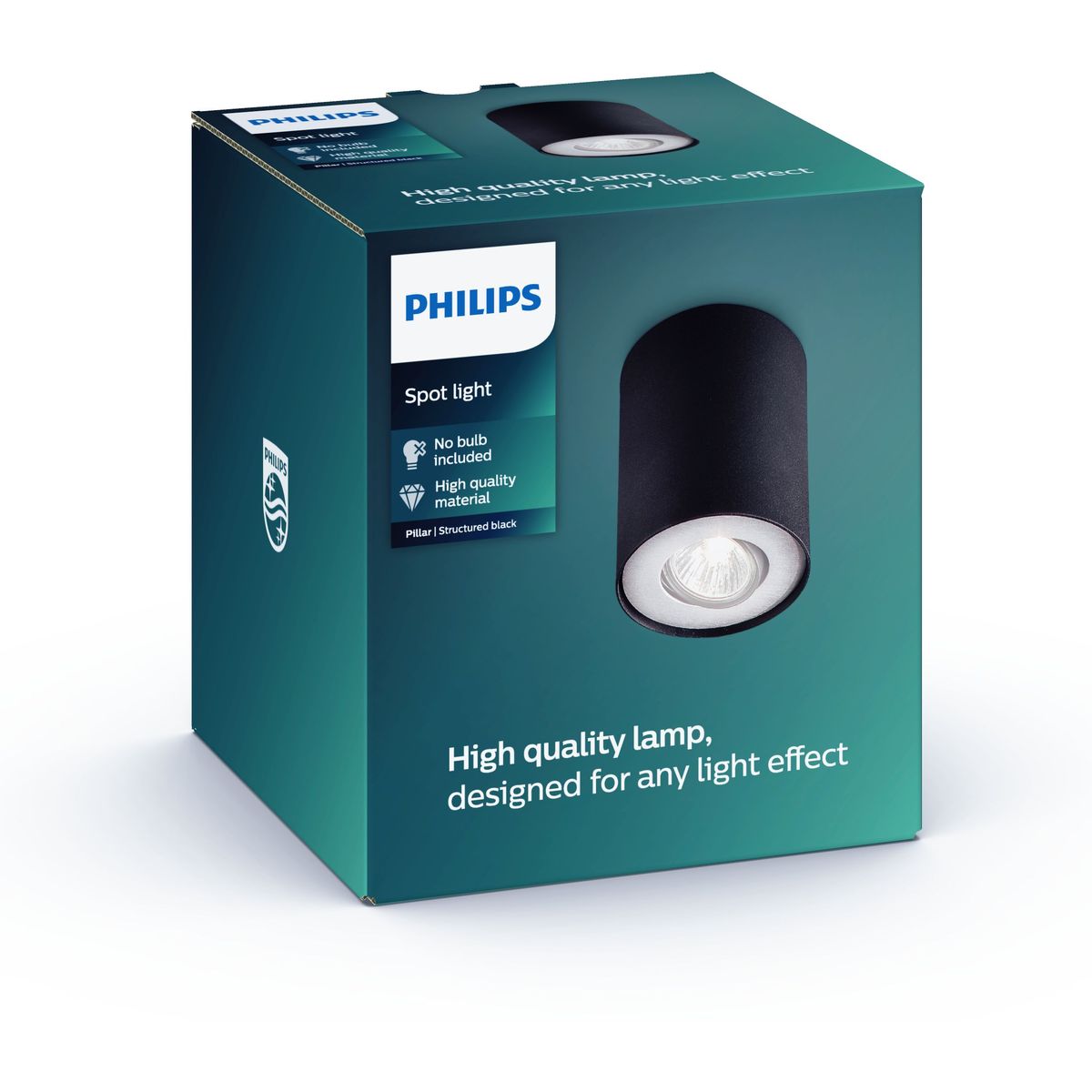 Philips - PILLAR single spot black 1x20W 230V
