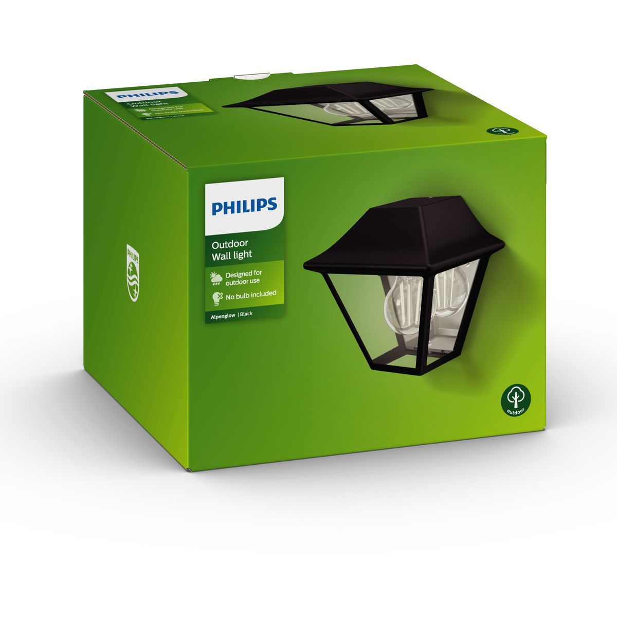 Philips - Alpenglow væglanterne sort 1x42W 230V