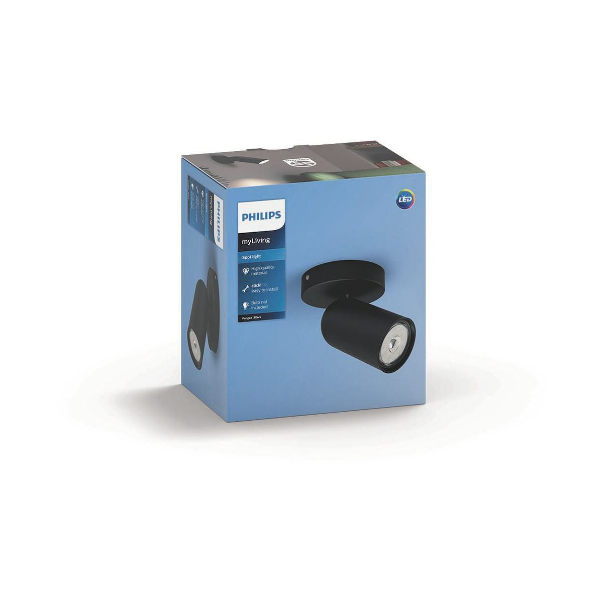 Philips - PONGEE single spot black 1xNW 230V