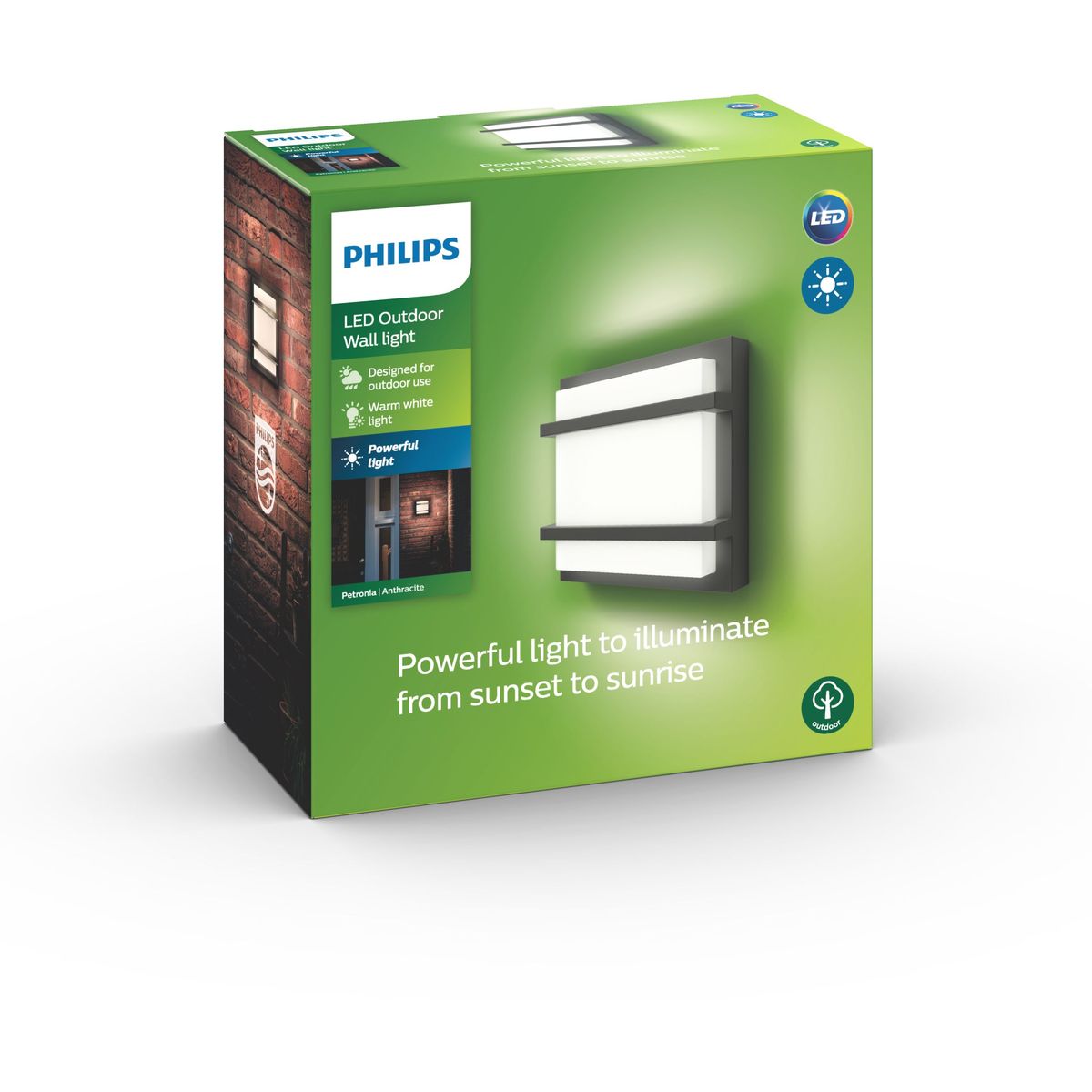 Philips - Petronia væglanterne antracit 1x12W