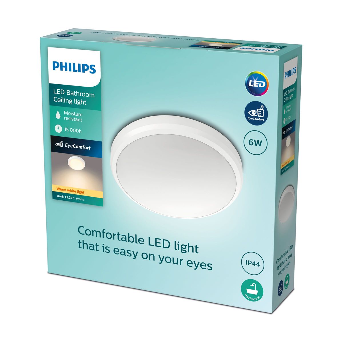 Philips - DORIS CL257 EC RD 6W 27K W HV IP44 06