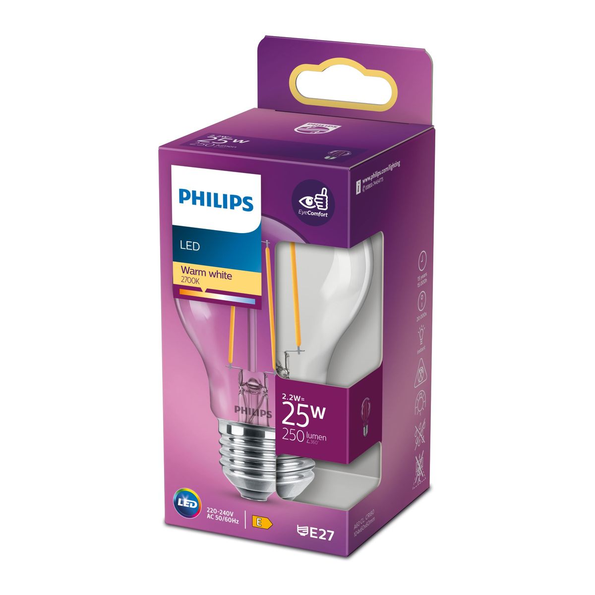 Philips - LED classic 25W E27 WWA60 CL ND SRT4