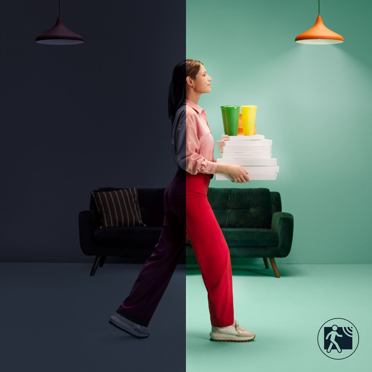 Philips-Wi-fi ble 40W C37 E14 922-65 RGB 1PF/6