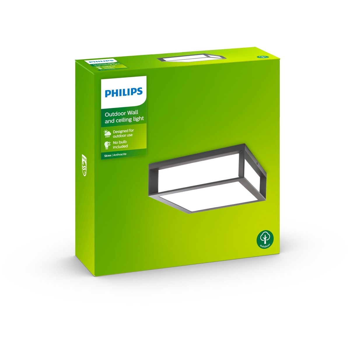 Philips - Skies væglanterne antracit 2x14W 230V