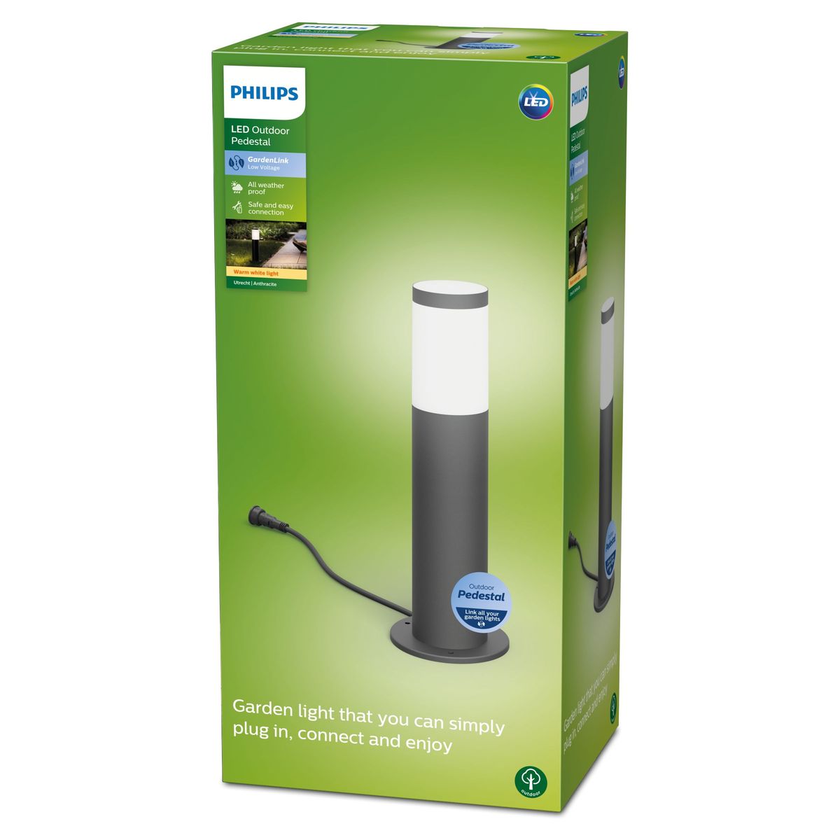 Philips - lv Utrecht piedestal en 1x6w 27k