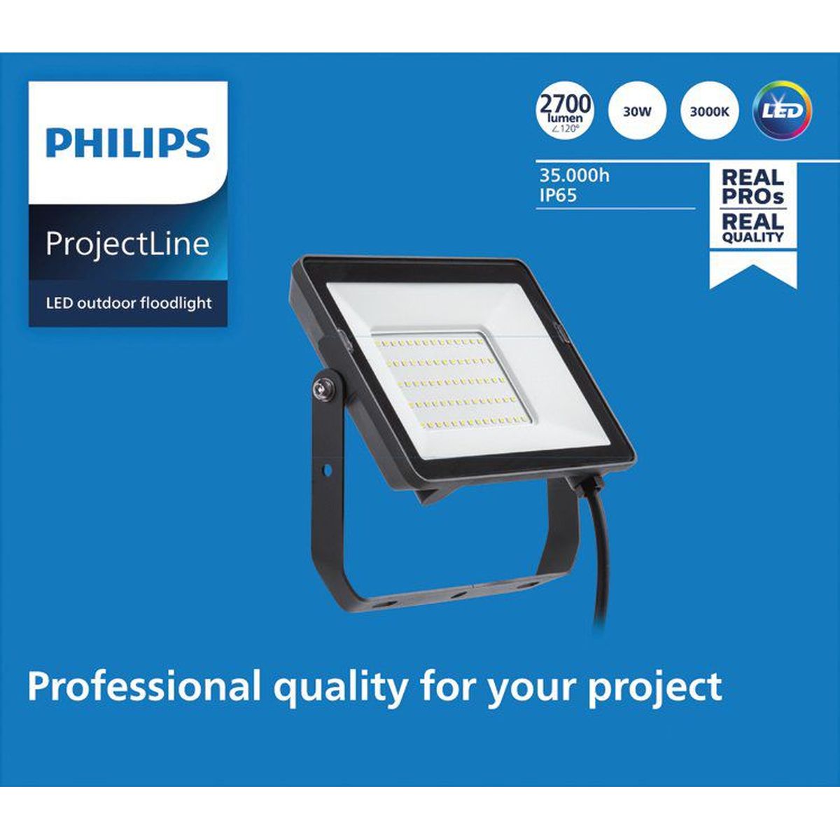 Philips - ProjectLine Floodlight 30W 3000K