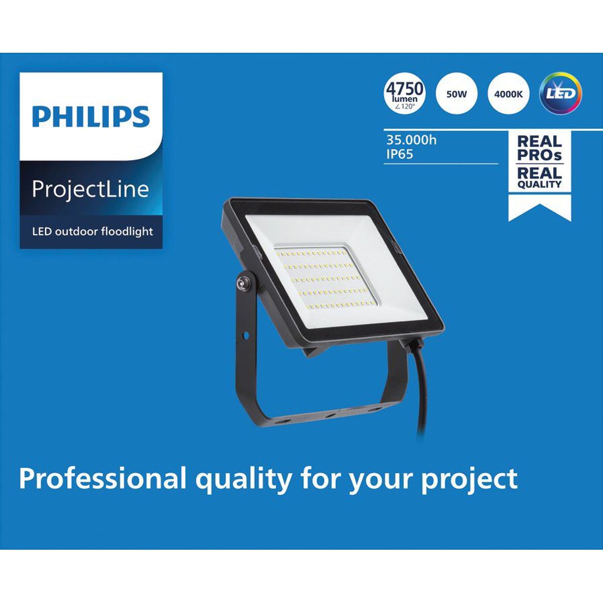 Philips - ProjectLine Floodlight 50W 4000K