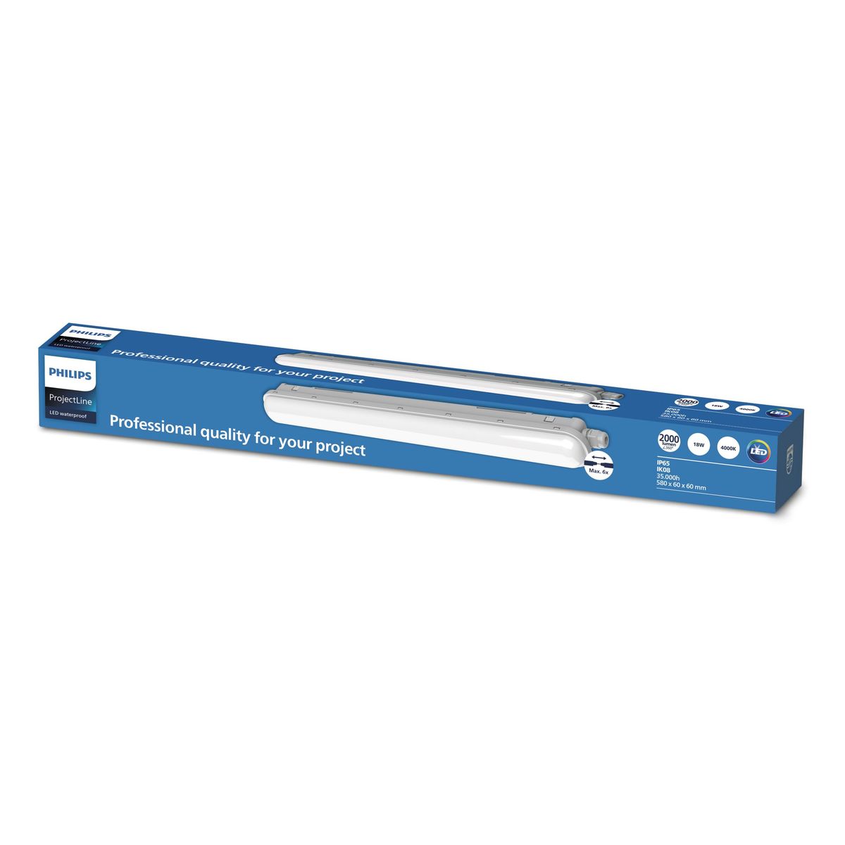 Philips - Projectline vandtæt TW NW 60CM2000LM