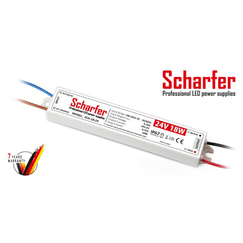 Transformer 230V AC til 24V DC 18W