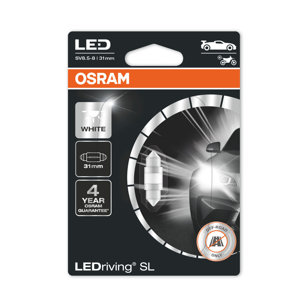 Osram førte rriving SL - off -Road C5W 6438 - Hvid