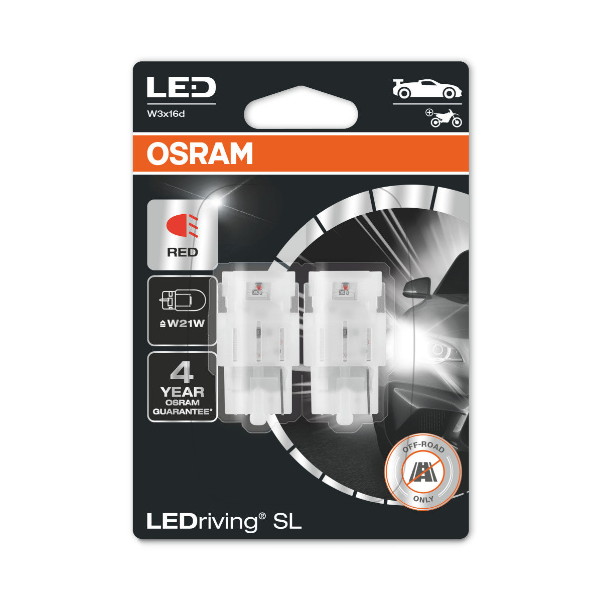 OSRAM LEDriving SL - Offroad W21W - rød