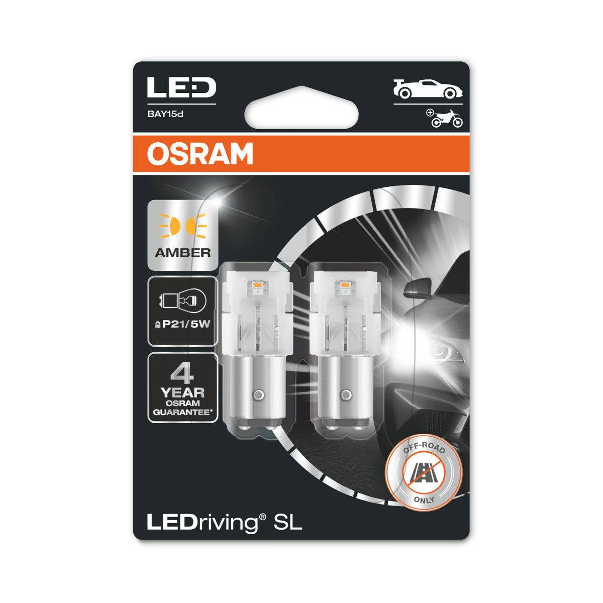 Osram førte rriving SL - off -Road P21-5W - gul