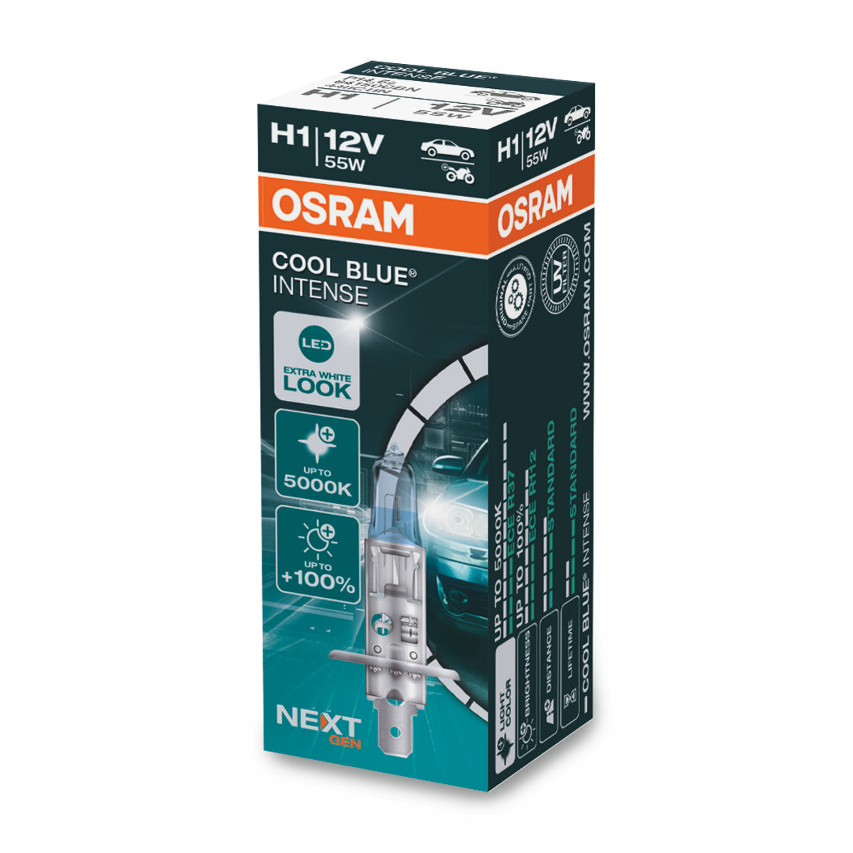 OSRAM - H1 Halogen forlygter lampe - foldningsboks - 1 -pakke