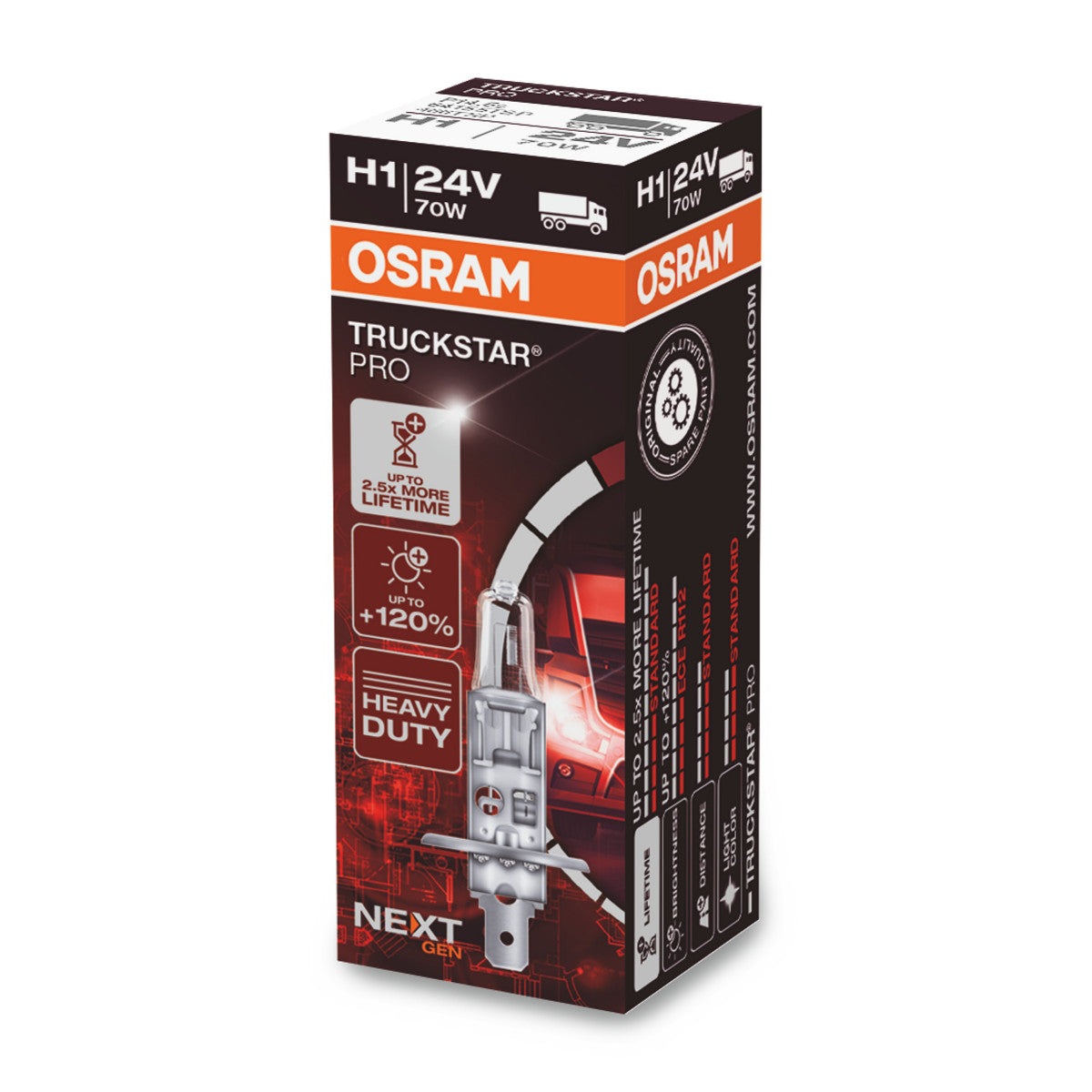 OSRAM Truckstar Pro - H1 Halogen forlygte lampe - 1 -pakke
