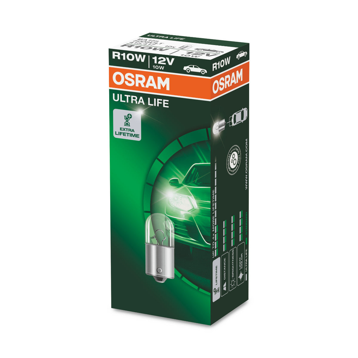 Osram Ultra Life - R10W Extra Light Lamp - 1 -pakke