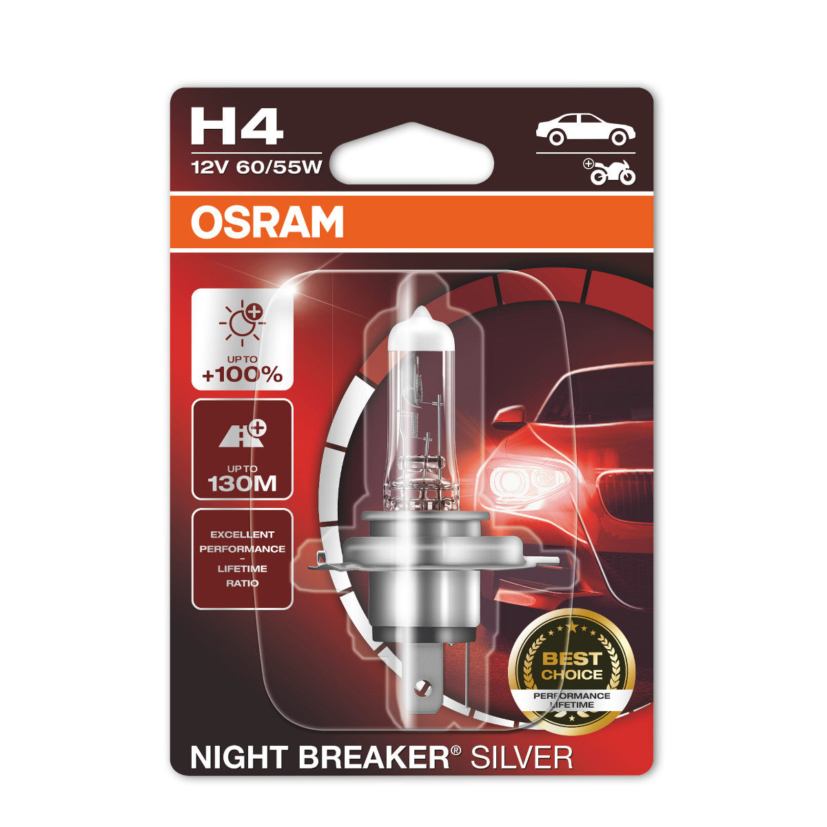 Osram Night Breaker® Silver H4 Single Blister