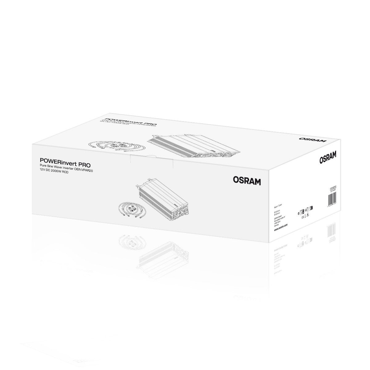 Osram Pure Sine Wave Inverter 12V DC 2000W RCD