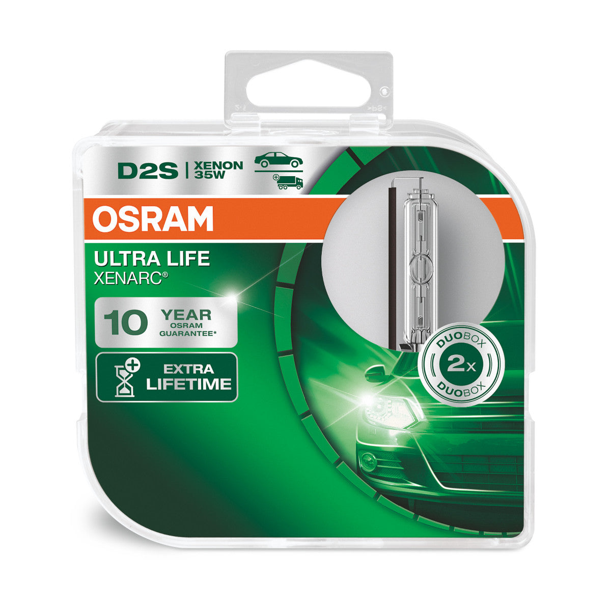 Osram Xenarc Ultra Life - D2S HID -forlygter - 2 -pakke