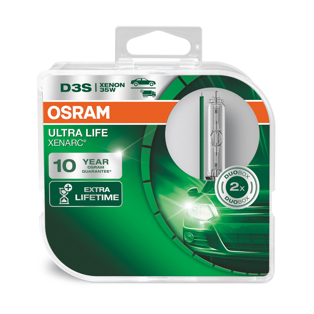 Osram Xenarc Ultra Life - D3S HID -forlygter - 2 -pakke