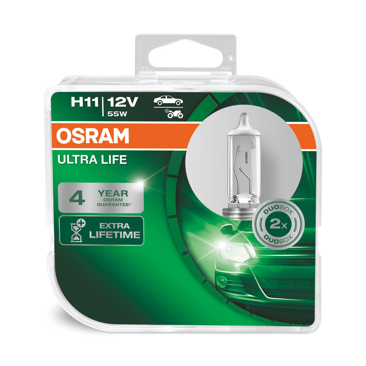 Osram Ultra Life - H11 Halogen forlygter - Duo Box