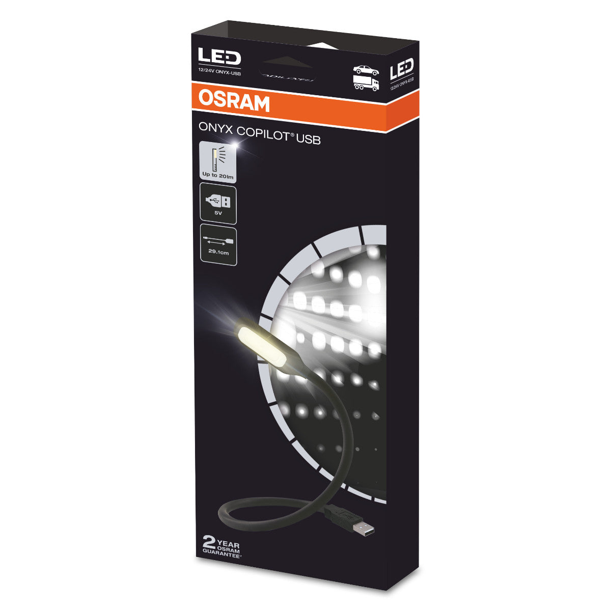 Osram Onyx Copilot - USB - Fleksibelt LED -læselys
