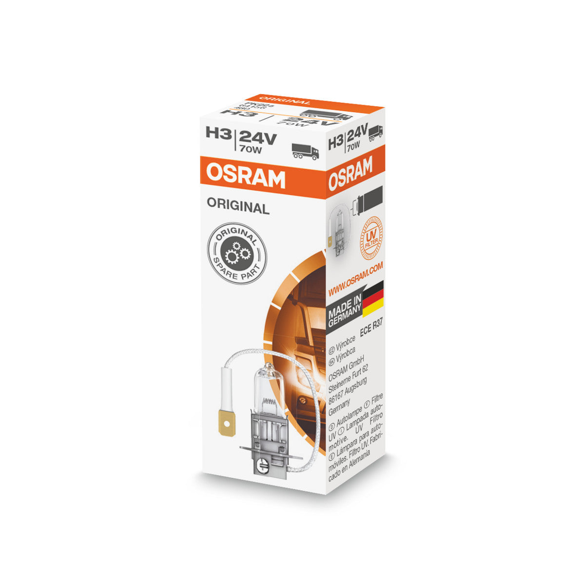 OSRAM Original Line - H3 - 24 V - 70 W - Halogen forlygte lampe - Foldningsboks