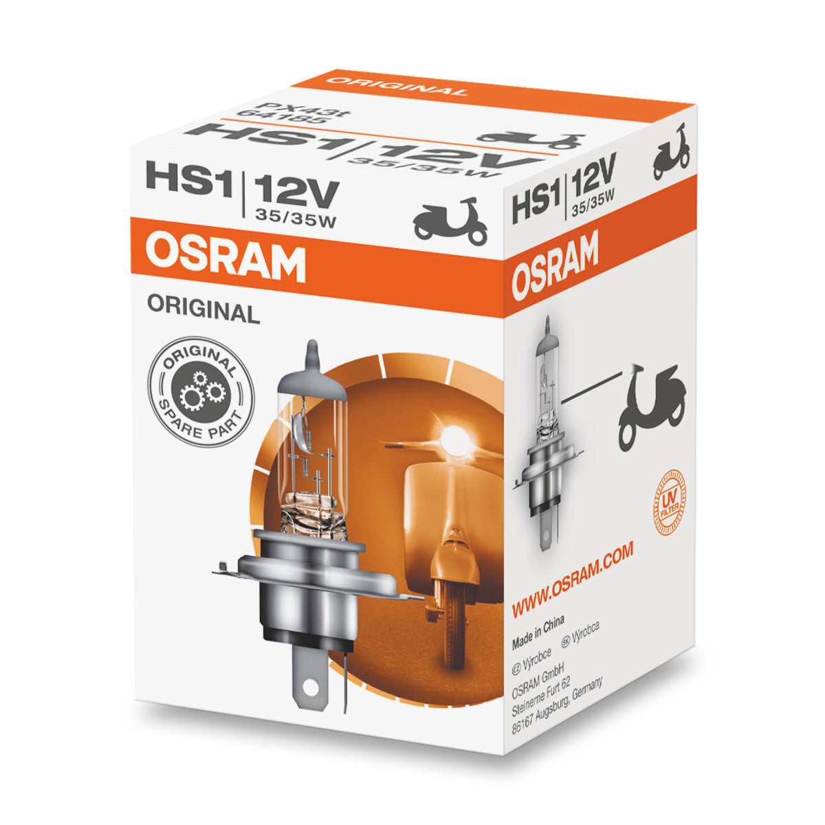 OSRAM Original Line - HS1 - 12 V - 3535 W - Halogen forlygterlampe - Foldningsboks