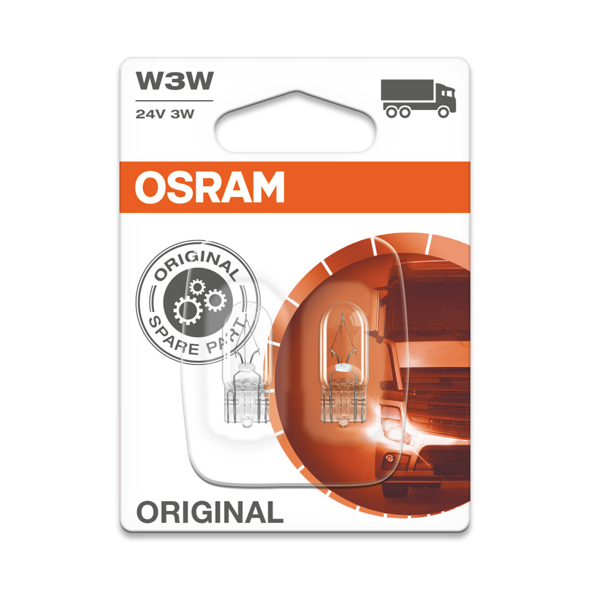 OSRAM ORIGINAL - KILEFODSTYKKE - W3W - 24V hjælpepære