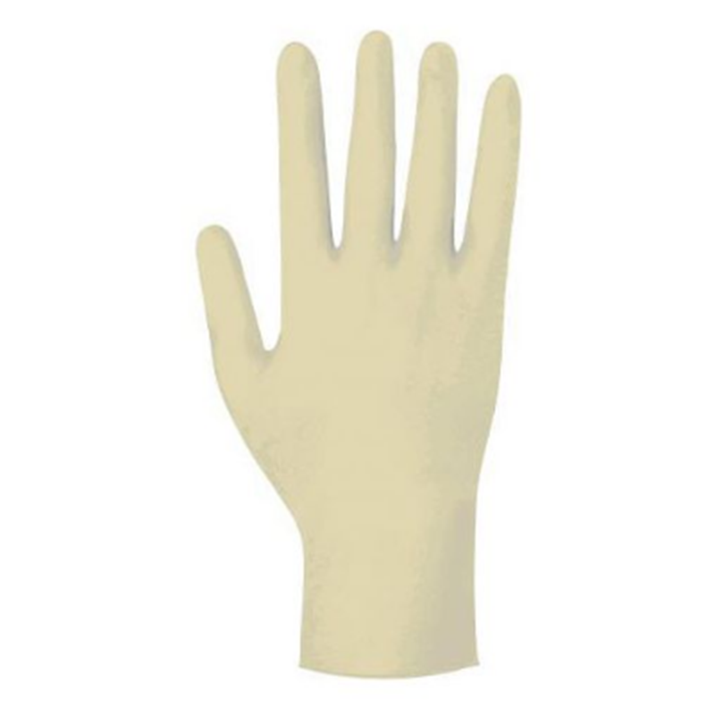 Pulver -fri latexhandsker til engangsbrug hvide m - 5 par