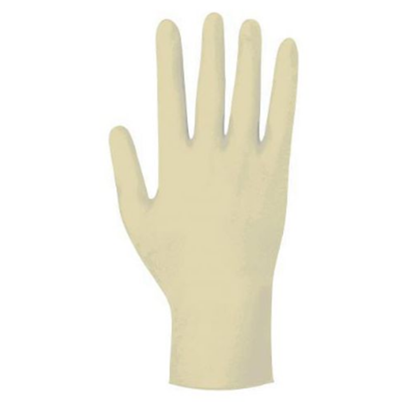 Pulver -fri latexhandsker til engangsbrug hvide l - 5 par