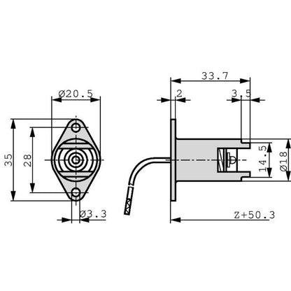 Lampefod R7s Metal