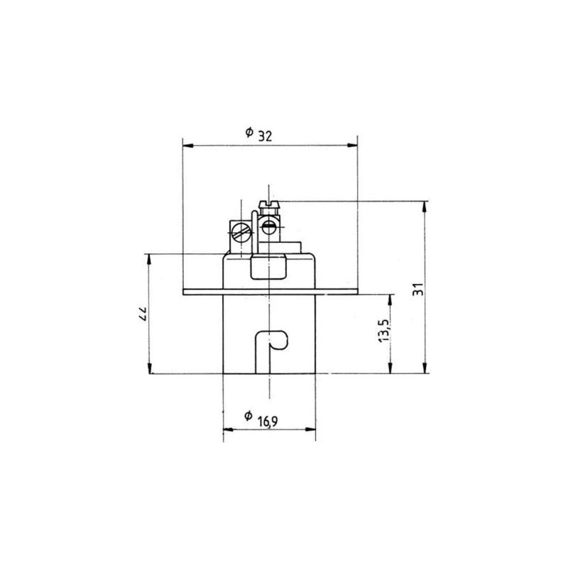 Lampefod BA15s metal