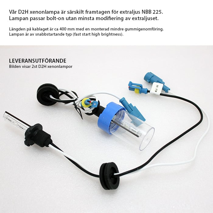 D2H Xenon lampe 50-70W Speedstart | Ekstra lys