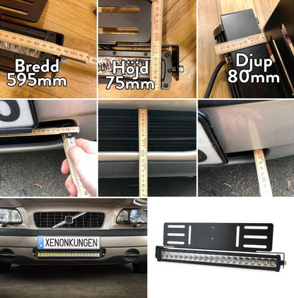 Ekstra lysbeslag til X20 LED-rampe | Forsænket beslag