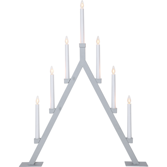 Ljusstake Oliver Grå