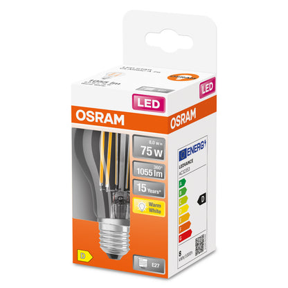 OSRAM LED-LAMPA RUND KLAR (75) BOX