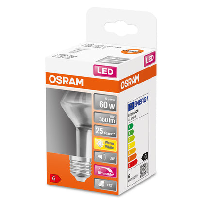 OSRAM LED-LAMPA REFLEKTOR MATT (60) E27 DIM