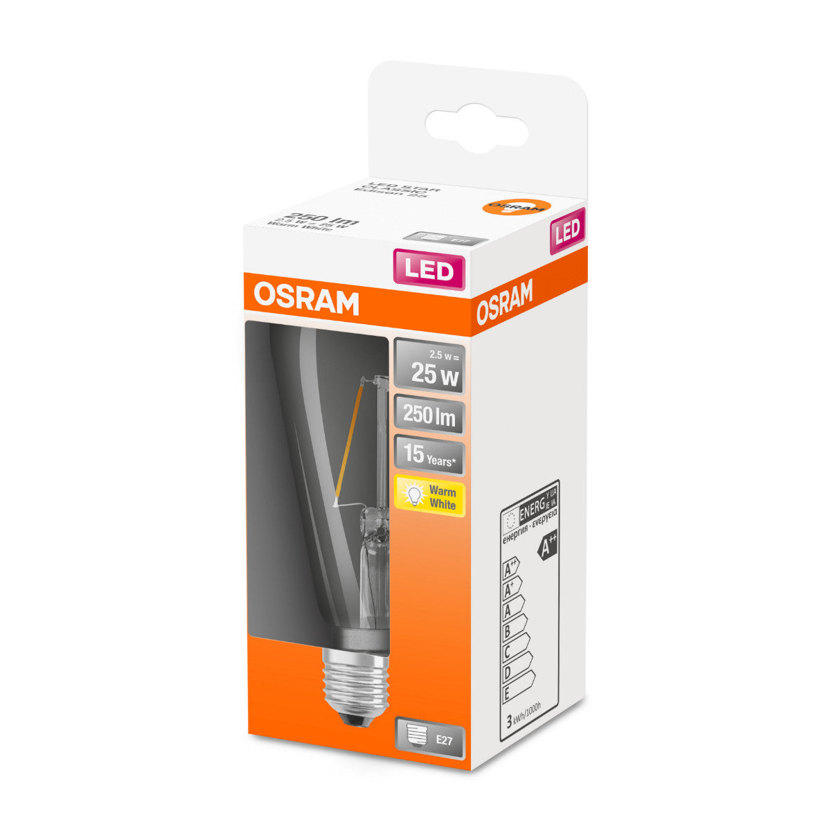 OSRAM LED-LAMPA KLAR (25) E27