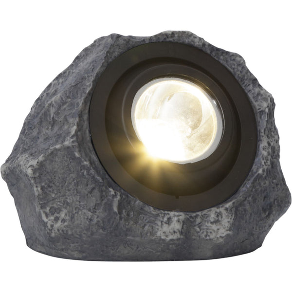 Star Trading - Solar Cell Lighting - Solar Cell Decoration Rocky - Gray - 16 cm