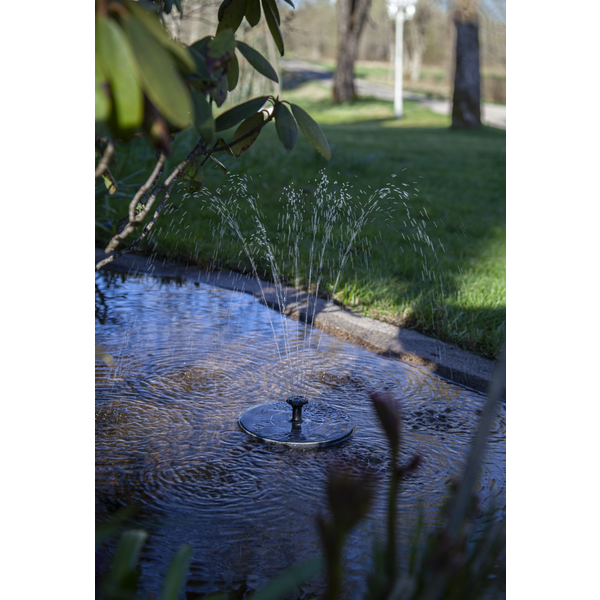 Star Trading - Solcellebelysning - Solcelle dekoration Fountain - Sort - 10cm Lysfarve RGB (Rød-Grøn-Blå)