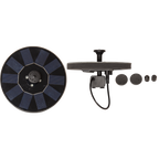 Star Trading - Solcellebelysning - Solcelle dekoration Fountain - Sort - 10cm Lysfarve RGB (Rød-Grøn-Blå)