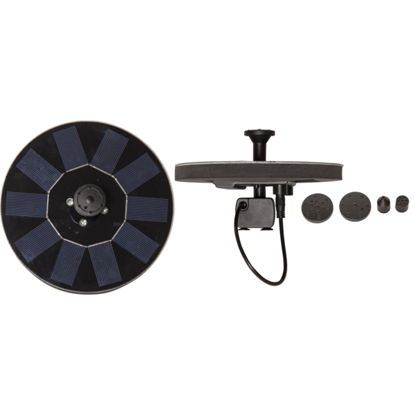 Star Trading - Solcellebelysning - Solcelle dekoration Fountain - Sort - 10cm Lysfarve RGB (Rød-Grøn-Blå)