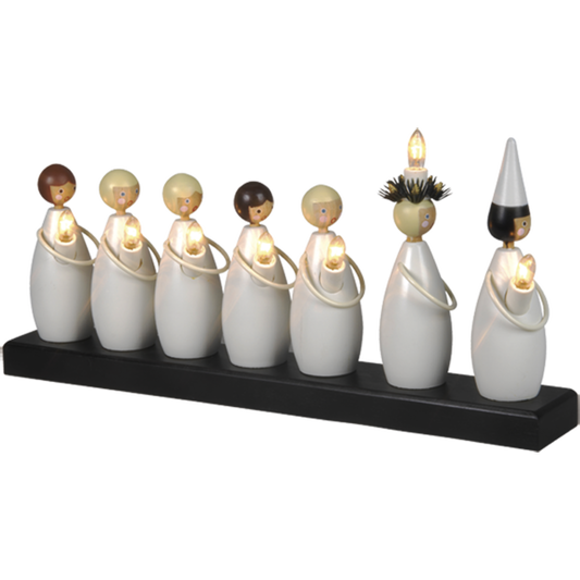 Ljusstake Luciatåg Vit