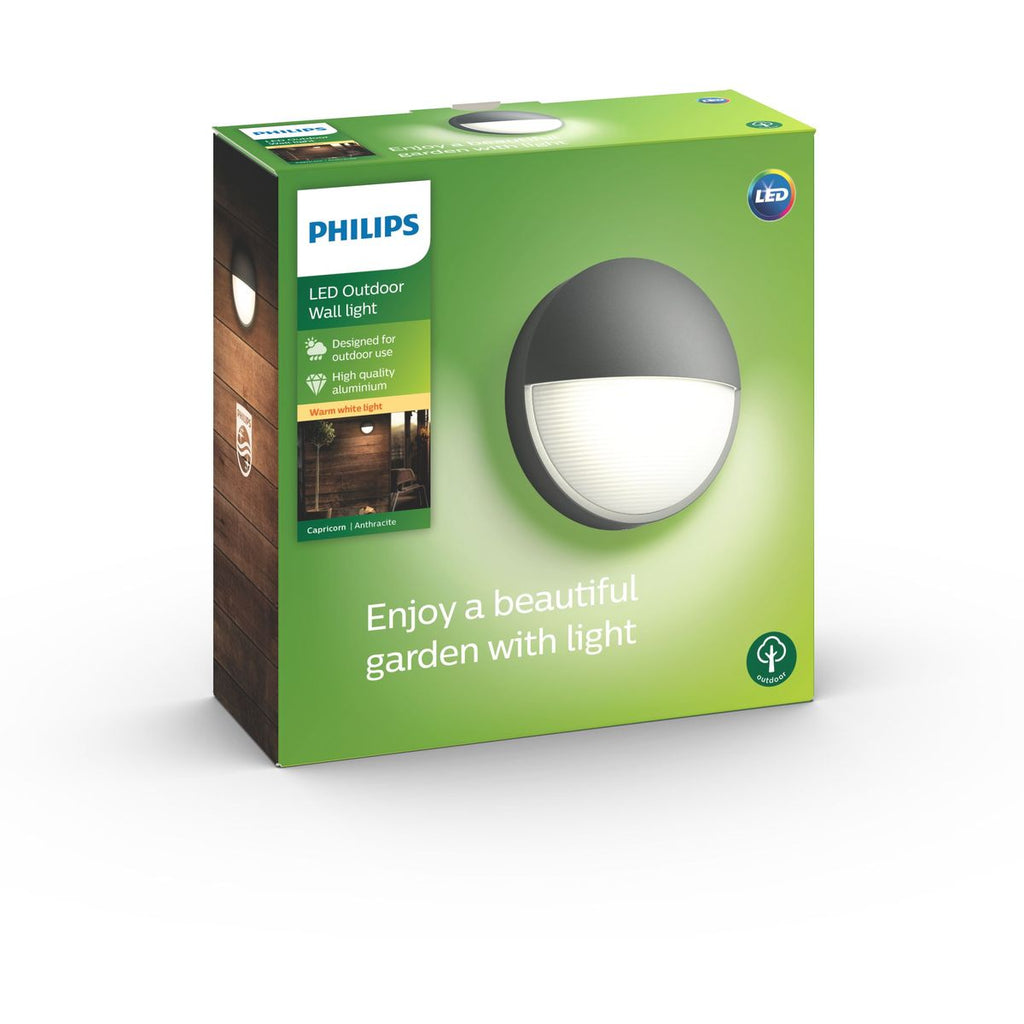 Philips - Stenbukken væglanterne antracit 1x6W