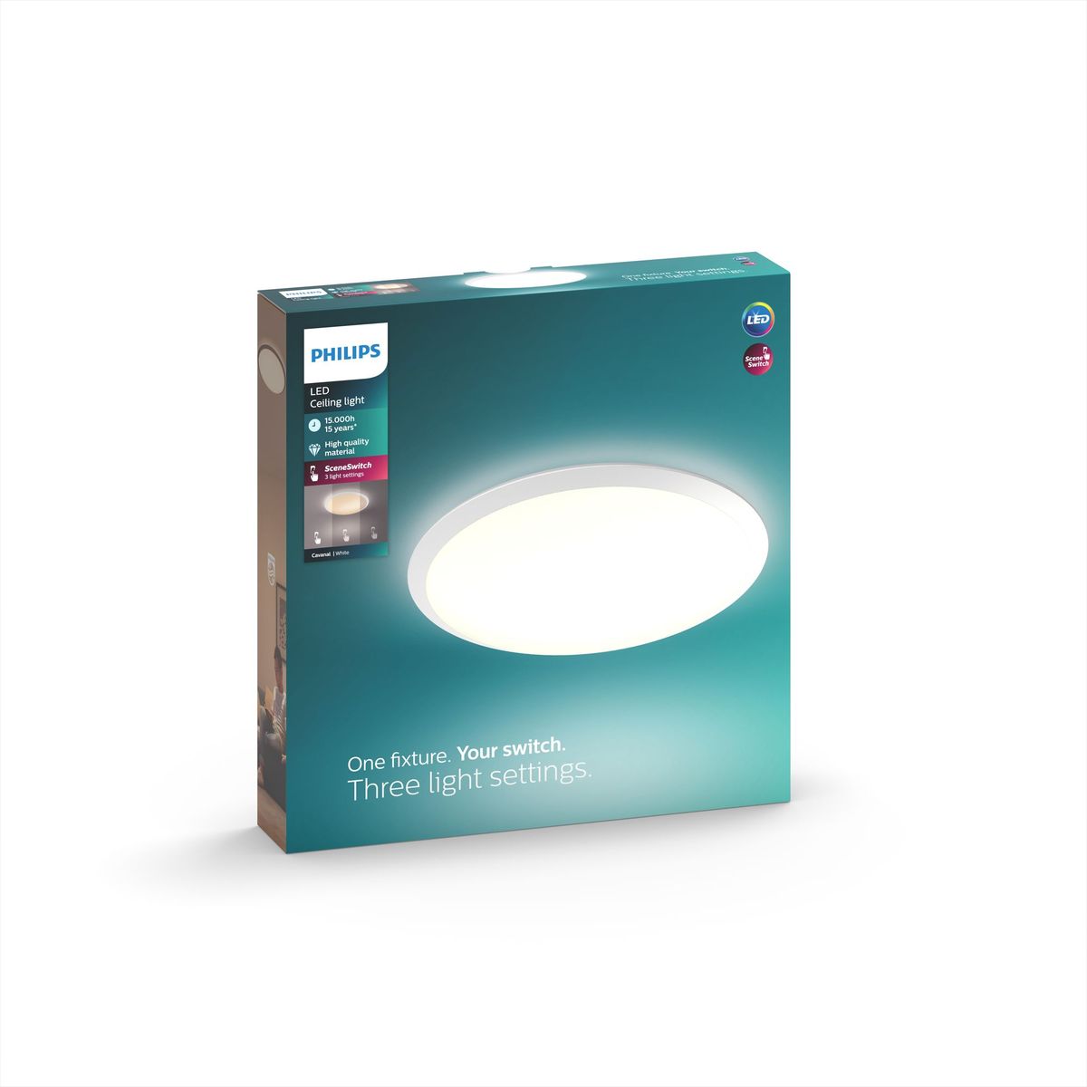 Philips - CAVANAL 27K ceiling lamp white 1x18W 230