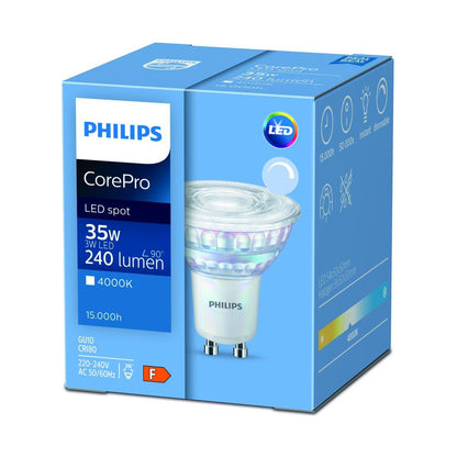 Philips - CorePro LEDspot 4-35W GU10 840 36D DIM